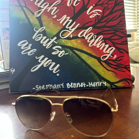 Longchamp Gold/ Khaki Gradient Sunglasses